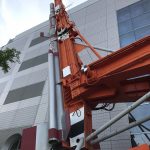 東京・上野 国立科学博物館 ラムダ・ロケット用ランチャがあった 日本初の人工衛星「おおすみ」打ち上げに使用